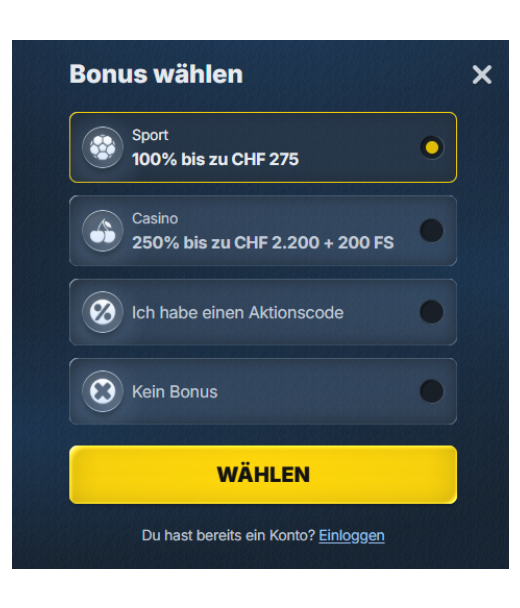 BetRepublic Registrierung